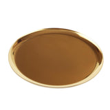 Maxbell Nordic Style Round Stainless Steel Storage Tray Disk Fruit Plate Gold