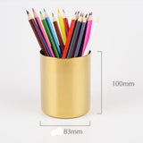 Maxbell Gold Flower Vase Pen Holder Desktop Storage Container Tube Ornament Cylinder