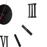 Maxbell 3D Wall Clock Roma Numerals Decoration Clock Black