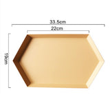 Maxbell Colorful Polygonal Metal Desktop Combination Storage Tray Plate M Apricot