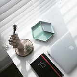 Maxbell Colorful Polygonal Metal Desktop Combination Storage Tray Plate M Apricot