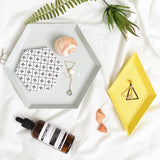 Maxbell Colorful Polygonal Metal Desktop Combination Storage Tray Plate M Apricot