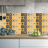 Maxbell 20 Pieces Mosaic Wall Tiles Stickers Kitchen Bathroom Tile Decals D 10x10cm