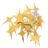 Maxbell 30Pieces 3D DIY Star Mirror Wall Stickers Wall Ceiling Art Decoration Gold