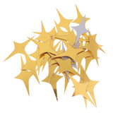 Maxbell 30Pieces 3D DIY Star Mirror Wall Stickers Wall Ceiling Art Decoration Gold