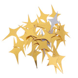 Maxbell 30Pieces 3D DIY Star Mirror Wall Stickers Wall Ceiling Art Decoration Gold