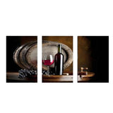 Maxbell 3 Panels Canvas Decor Wall Art Painting Picture Home Decor Red Wine 40x60cm