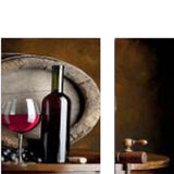 Maxbell 3 Panels Canvas Decor Wall Art Painting Picture Home Decor Red Wine 40x60cm