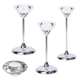 Maxbell Crystal Candle Holder Candlestick Tealight Wedding Party Dinner Table Decor