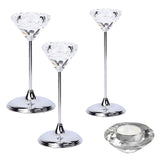 Maxbell Crystal Candle Holder Candlestick Tealight Wedding Party Dinner Table Decor