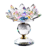 Maxbell Crystal Lotus Flower Candle Holder Tealight Home Feng Shui Decor Multicolor