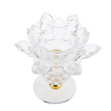 Maxbell Crystal Lotus Flower Candle Holder Tealight Home Feng Shui Decor White