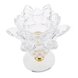 Maxbell Crystal Lotus Flower Candle Holder Tealight Home Feng Shui Decor White