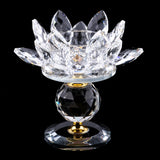 Maxbell Crystal Lotus Flower Candle Holder Tealight Home Feng Shui Decor White