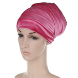 Maxbell Fashion Womens Velvet Scarf Shawl Head Wrap Cap Hat Multiple Uses Rose Red