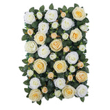 Maxbell Artificial Flower Wall Panels Wedding Venue Decor Champagne with Leaves