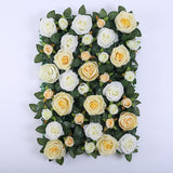 Maxbell Artificial Flower Wall Panels Wedding Venue Decor Champagne with Leaves