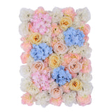 Maxbell Artificial Flower Wall Panels Wedding Venue Decor Light Blue Pink