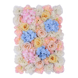 Maxbell Artificial Flower Wall Panels Wedding Venue Decor Light Blue Pink