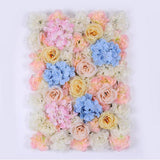 Maxbell Artificial Flower Wall Panels Wedding Venue Decor Light Blue Pink