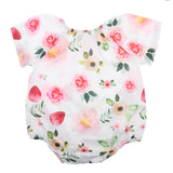 Maxbell Baby Rompers Dress Short Sleeve Floral Jumpsuits One-Pieces Pants 100cm