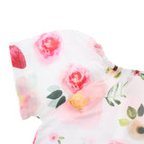 Maxbell Baby Rompers Dress Short Sleeve Floral Jumpsuits One-Pieces Pants 80cm