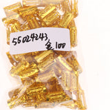 Maxbell 100pcs Dreadlock Beads Hair Rings Adjustable Hair Braid Cuffs Clip Gold