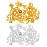 Maxbell 100pcs Dreadlock Beads Hair Rings Adjustable Hair Braid Cuffs Clip Gold