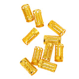 Maxbell 100pcs Dreadlock Beads Hair Rings Adjustable Hair Braid Cuffs Clip Gold