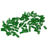 Maxbell 100pcs Dreadlock Beads Hair Rings Adjustable Hair Braid Cuffs Clip Green