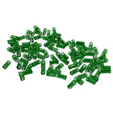 Maxbell 100pcs Dreadlock Beads Hair Rings Adjustable Hair Braid Cuffs Clip Green