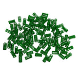 Maxbell 100pcs Dreadlock Beads Hair Rings Adjustable Hair Braid Cuffs Clip Green