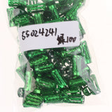 Maxbell 100pcs Dreadlock Beads Hair Rings Adjustable Hair Braid Cuffs Clip Green