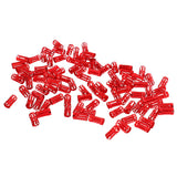 Maxbell 100pcs Dreadlock Beads Hair Rings Adjustable Hair Braid Cuffs Clip Red