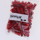 Maxbell 100pcs Dreadlock Beads Hair Rings Adjustable Hair Braid Cuffs Clip Red