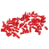 Maxbell 100pcs Dreadlock Beads Hair Rings Adjustable Hair Braid Cuffs Clip Red