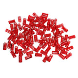 Maxbell 100pcs Dreadlock Beads Hair Rings Adjustable Hair Braid Cuffs Clip Red