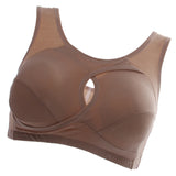 Maxbell Womens Seamless Sport Yoga Bra Crop Top Vest Wireless Bras Shapewear Nude XL