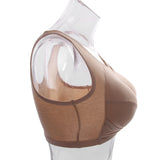 Maxbell Womens Seamless Sport Yoga Bra Crop Top Vest Wireless Bras Shapewear Nude XL