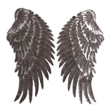 Maxbell 1 Pair Sequin Lace Gold Wings Patches