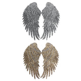 Maxbell 1 Pair Sequin Lace Gold Wings Patches