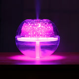 Maxbell USB 7 Color Changing Star Moon Projection Light Air Mist Humidifier Silver