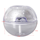 Maxbell USB 7 Color Changing Star Moon Projection Light Air Mist Humidifier Silver