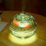 Maxbell USB 7 Color Changing Star Moon Projection Light Air Mist Humidifier Silver