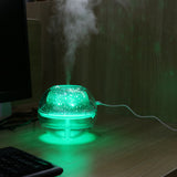 Maxbell USB 7 Color Changing Star Moon Projection Light Air Mist Humidifier Silver