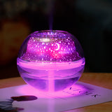 Maxbell USB 7 Color Changing Star Moon Projection Light Air Mist Humidifier Silver