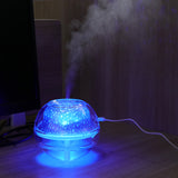 Maxbell USB 7 Color Changing Star Moon Projection Light Air Mist Humidifier Silver