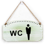 Maxbell White WC Door Plaque 21cm Toilet Lady Gents Wall Hanging Sign WC gents