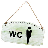 Maxbell White WC Door Plaque 21cm Toilet Lady Gents Wall Hanging Sign WC gents