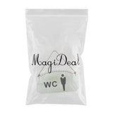 Maxbell White WC Door Plaque 21cm Toilet Lady Gents Wall Hanging Sign WC gents